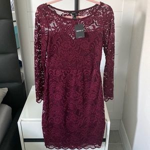 Forever 21 lace burgundy dress